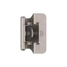 Double Demountable Hinge, Self-Closing, 1/4" Overlay, Satin Nickel