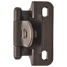 Single Demountable Hinge, Self-Closing, 1/4" Overlay, Oil Rubbed Bronze