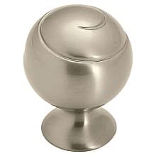 1-1/8" Swirl'Z Round Knob, Satin Nickel