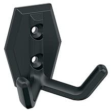 2-1/4&quot; x 2-1/4&quot; Benton Double Prong Decorative Wall Hook, Polished Chrome