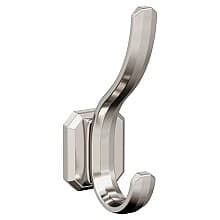 5-5/16&quot; x 5-5/16&quot; Granlyn Double Prong Decorative Wall Hook, Polished Chrome