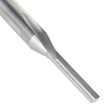 1/8" Dia x 13/16" Single 'O' Flute Grind Aluminum Cutting Straight Router Bit, 1/4" Shank