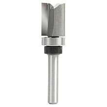 9/16" x 2-5/16" Flush Trim Plunge Template Router Bit with Upper Ball Bearing, 2-Flute, 1/4" Shank
