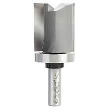 1-1/2" x 3-3/4" Flush Trim Plunge Template Router Bit with Upper Ball Bearing, 2-Flute, 1/2" Shank