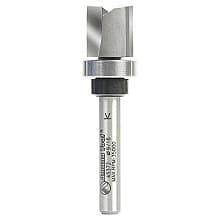 9/16" x 2-5/16" Flush Trim Plunge Template Router Bit with Oversized Upper Ball Bearing, 2-Flute, 1/4" Shank