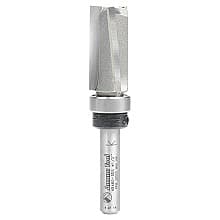 1/2" x 2-1/2" Down Shear Flush Trim Plunge Template Router Bit with Upper Ball Bearing, 3-Flute, 1/4" Shank