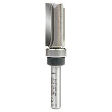 1/2" x 2-1/2" Flush Trim Plunge Template Router Bit with Upper Ball Bearing, 3-Flute, 1/4" Shank