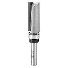 1/2" x 2-3/4" Flush Trim Plunge Template Router Bit with Upper Ball Bearing, 2-Flute, 1/4" Shank
