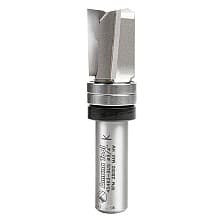 3/4" x 3" Up Shear Flush Trim Plunge Template Router Bit with Upper Ball Bearing, 3-Flute, 1/2" Shank