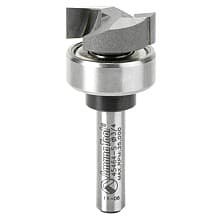 3/4" x 1-3/4" Flush Trim Plunge Template, 2-Flute with Upper Ball Bearing, 1/4" Shank