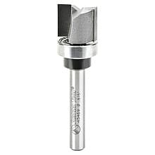 0.615" x 2-1/4" Straight Plunge Router Bit with Upper Ball Bearing, 2-Flute, 1/4" Shank