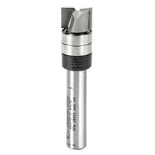 3/8" x 1-3/4" Flush Trim Plunge Template Router Bit with 2 Upper Ball Bearing, 2-Flute, 1/4" Shank
