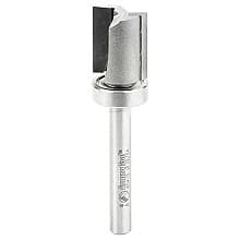 0.615"" x 2-1/2" Straight Plunge Bit with Upper Ball Bearing, 2-Flute, 1/4" Shank