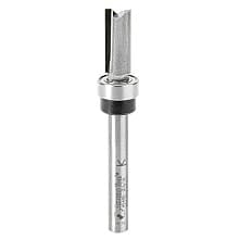 5/16" x 2-3/4" Flush Trim Plunge Template Router Bit with Oversized Upper Ball Bearing, 2-Flute, 1/4" Shank