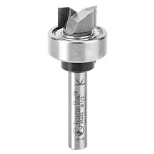 1/2" x 1-7/8" Flush Trim Plunge Template Router Bit with Oversized Upper Ball Bearing, 2-Flute, 1/4" Shank