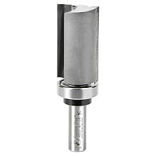 1-1/8" x 4" Flush Trim Plunge Template Router Bit with Upper Ball Bearing, 2-Flute, 1/2" Shank