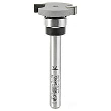 0.894" x 2-1/4" Straight Dedicated Cutter Flooring Bit with Upper Ball Bearing, 2-Flute, 1/4" Shank