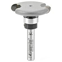 1-1/4" x 1/8" Radius Rounded Dedicated Cutter Flooring Bit with Upper Ball Bearing, 2-Flute, 1/4" Shank