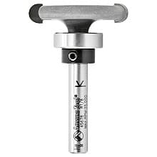 45678 1-1/4" x 1/8" Radius Rounded Dedicated Cutter Flooring Bit with Upper Ball Bearing, 2-Flute, 1/4" Shank