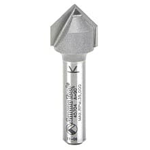 1/2" x 1-5/8" V-Groove Router Bit, 2-Flute, 1/4" Shank