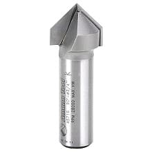 3/4" x 2-1/8" V-Groove Router Bit, 2-Flute, 1/2" Shank