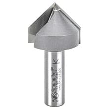 1-1/4" x 2-1/2" V-Groove Router Bit for CNC, 2-Flute, 1/2" Shank