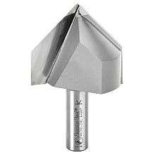 2" x 3-1/4" V-Groove Router Bit for CNC, 2-Flute, 1/2" Shank