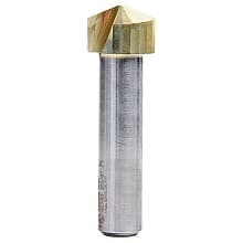 3/4" x 2-1/2" ZrN Coated V-Groove Router Bit, 2-Flute, 1/2" Shank