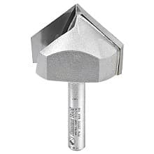 1-1/4" x 2-3/32" V-Groove Router Bit, 2-Flute, 1/4" Shank