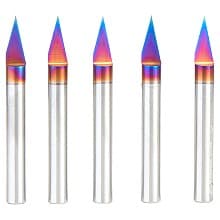 0.440" x 2-1/4" 30° Engraving Signmaking Spektra Extreme Tool Life Coated Router Bit(5/Piece)