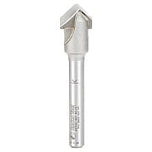 1/2" x 2" 90° Double Edge Folding V-Groove Router Bit, 2-Flute, 1/4" Shank