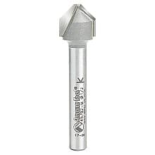 1/2" x 2" Double Edge Folding V-Groove Router Bit, 2-Flute, 6mm Shank