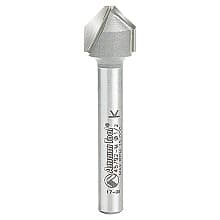 1/2" x 2" Double Edge Folding V-Groove Router Bit, 2-Flute, 6mm Shank