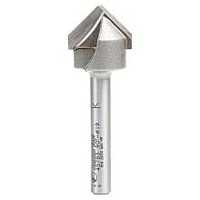 3/4" x 2-1/8" Double Edge Folding V-Groove Router Bit, 2-Flute, 1/4" Shank