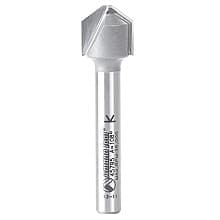 1/2" x 2" Double Edge Folding V-Groove Router Bit, 2-Flute, 1/4" Shank