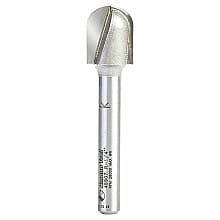 1/2" x 2-1/4" x 1/4" Radius Core Box Router Bit, 1/4" Shank