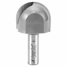 1-1/2" x 2-3/4" x 3/4" Radius Core Box Extra Deep Router Bit, 1/2" Shank