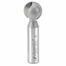 3/4" x 2-1/2" x 3/8" Radius Ball End Router Bit, 1/2" Shank