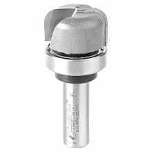 1-1/8" x 2-5/8" Bowl/Tray Router Bit with Upper Ball Bearing, 2-Flute, 1/2" Shank