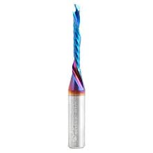 1/8" Dia x 7/8" CNC Solid Carbide Spektra Extreme Tool Life Coated 'O' Compression Spiral Bit, 1 Flute, 1/4" Shank