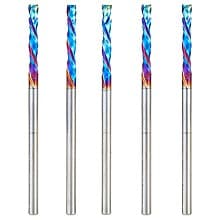 1/8" x 13/16" 5-Piece CNC Solid Carbide Spektra Extreme Tool Life Coated Compression Spiral Bit, 1/8" Shank