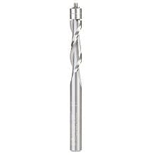 1/4" x 3" Up-Cut Ultra Flush Trim Spiral Bit with Double Ball Bearing, 1/4" Shank