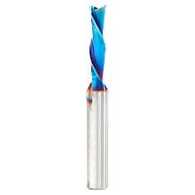 3/16" x 2" Down-Cut Spektra Extreme Tool Life Coated Spiral Plunge Bit, 2-Flute, 1/4" Shank