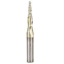 1/16" x 2-1/4" 2D/3D Carving Tapered Ball Tip Up-Cut ZrN Coated Spiral Router Bit, 2-Flute, 1/4" Shank