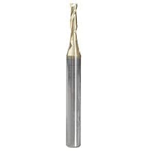 1/8" x 2-23/64" 2D/3D Carving Flat Bottom Spiral Router Bit, 2-Flute, 1/4" Shank