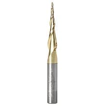 1mm x 2-23/64" 2D/3D Carving Tapered Ball Tip Up-Cut Spiral Router Bit, 2-Flute, 1/4" Shank