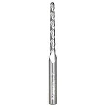 1/8" x 3" CNC 2D/3D Carving 1° Tapered Angle Ball Tip Up-Cut Spiral Router Bit, 3-Flute, 1/4" Shank