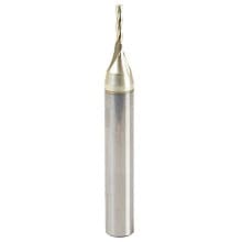 1/16" x 2" CNC 2D/3D Carving Flat Bottom ZrN Coated Router Bit, 3-Flute, 1/4" Shank