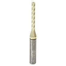 1/8" x 2-1/2" CNC 2D/3D Carving Flat Bottom ZrN Coated Router Bit, 4-Flute, 1/4" Shank