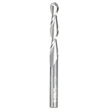 1/8" x 2-1/2" CNC 2D/3D Carving Straight Ball Tip Router Bit, 4-Flute, 1/4" Shank
